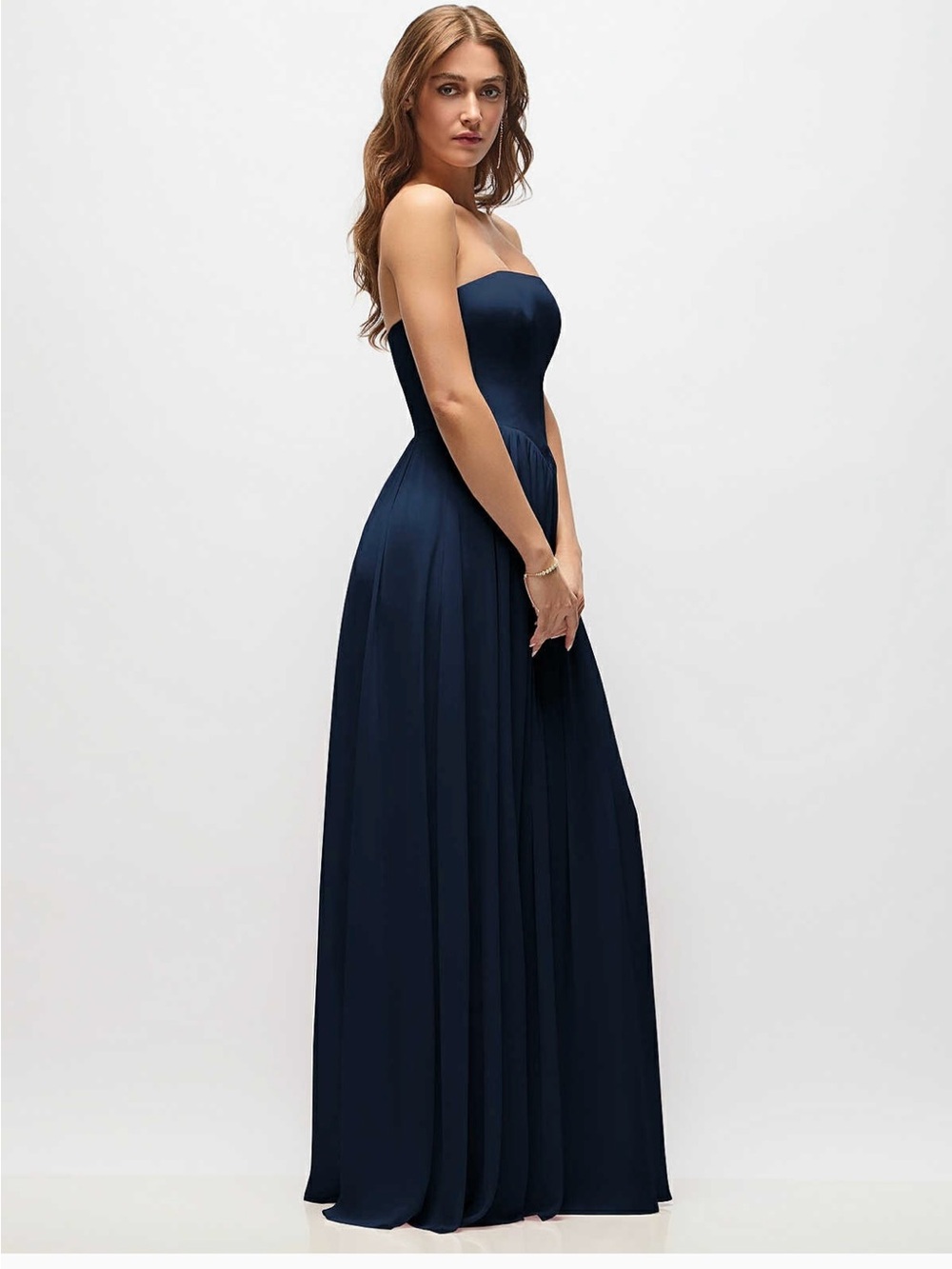 Dessy Strapless Navy Evening Gown-NWT - Picture 3 of 13